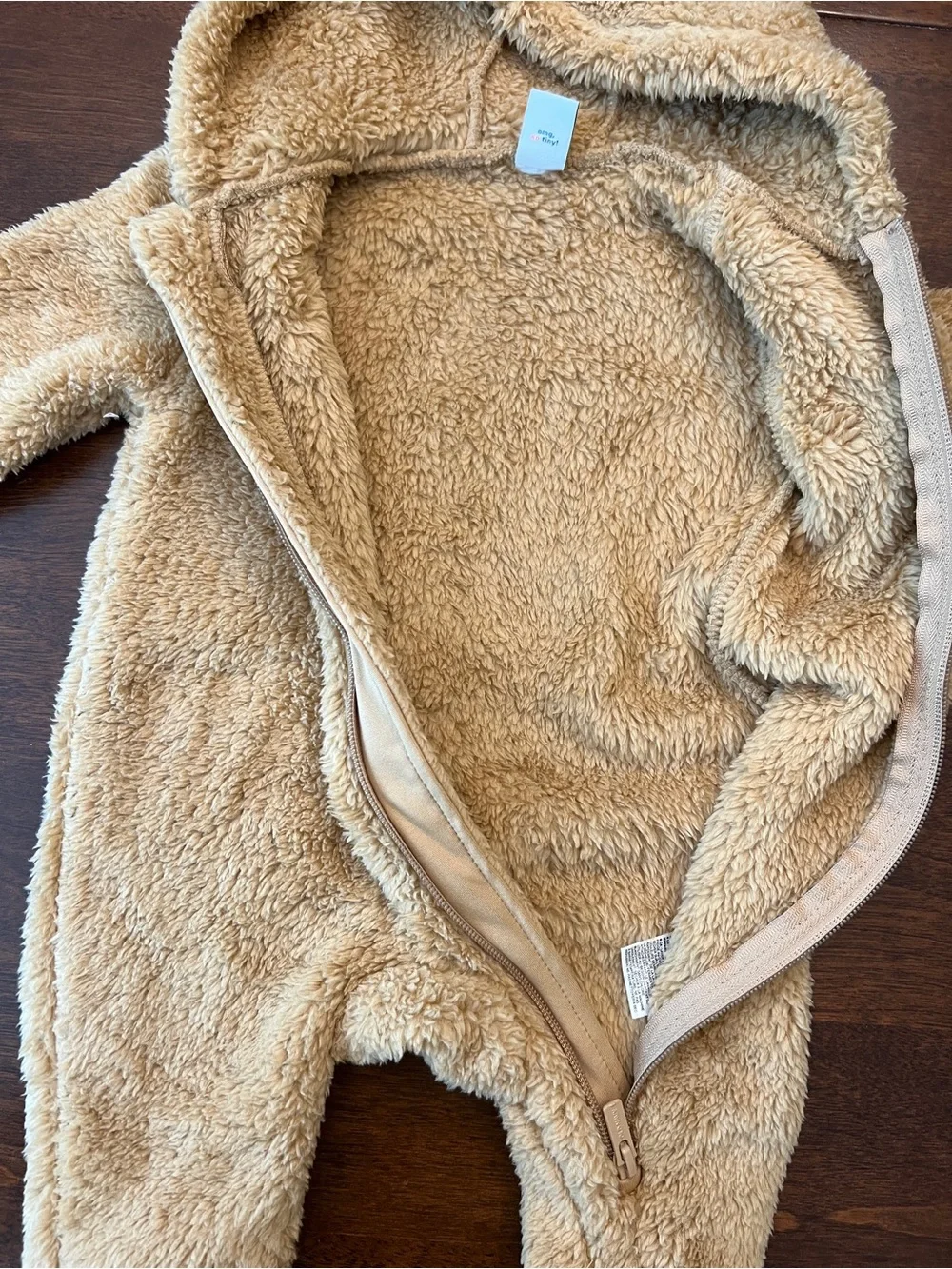Unisex Baby Sherpa Zip Up Fleece Bunting Hooded Coat Size 3-6 Months